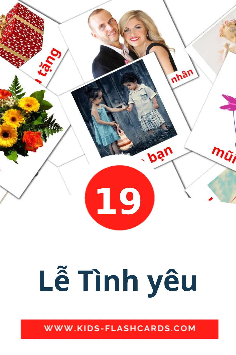 19 Lễ Tình yêu Picture Cards for Kindergarden in vietnamese