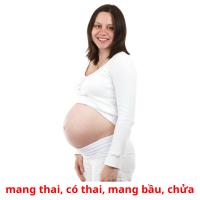 mang thai, có thai, mang bầu, chửa flashcards illustrate