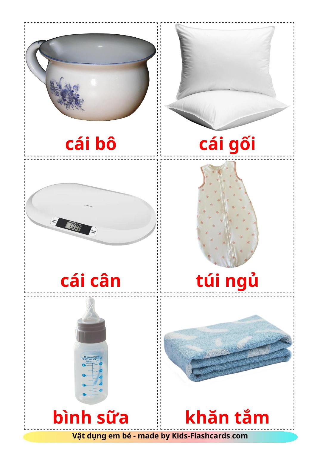 Coisas de Bebê - 19 Flashcards vietnamitaes gratuitos para impressão