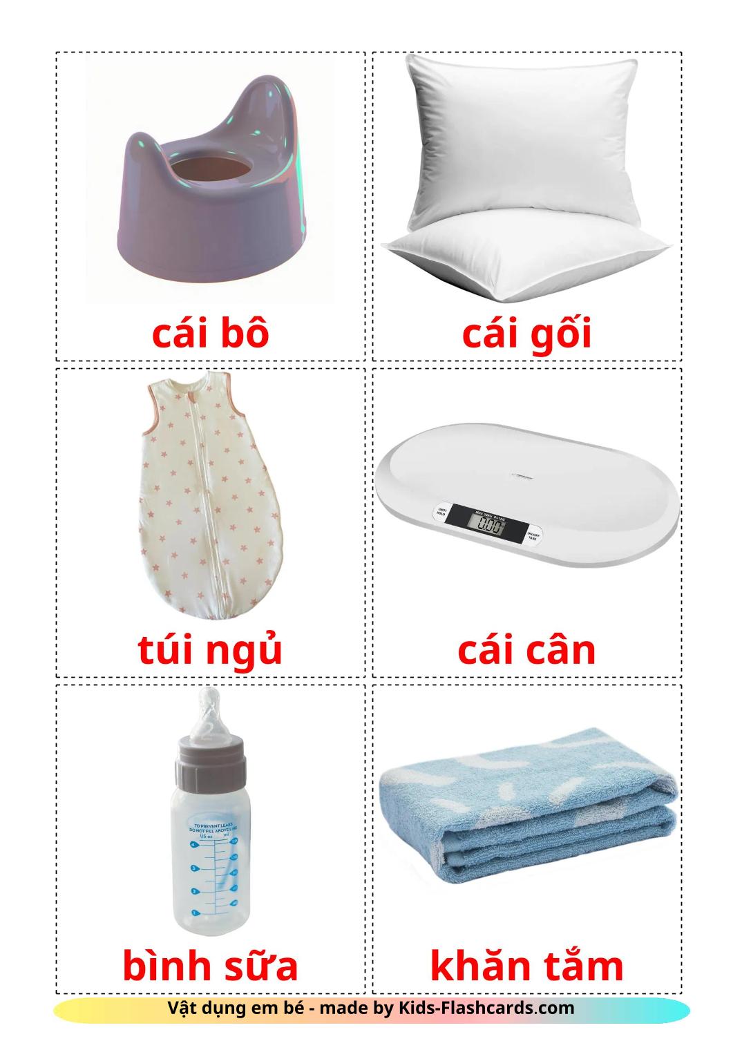 Cose da bambini - 20 flashcards vietnamita stampabili gratuitamente