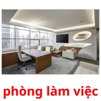 phòng làm việc flashcards illustrate