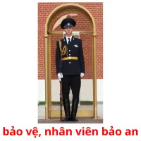 bảo vệ, nhân viên bảo an flashcards illustrate