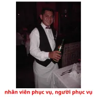 nhân viên phục vụ, người phục vụ flashcards illustrate