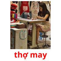 thợ may flashcards illustrate
