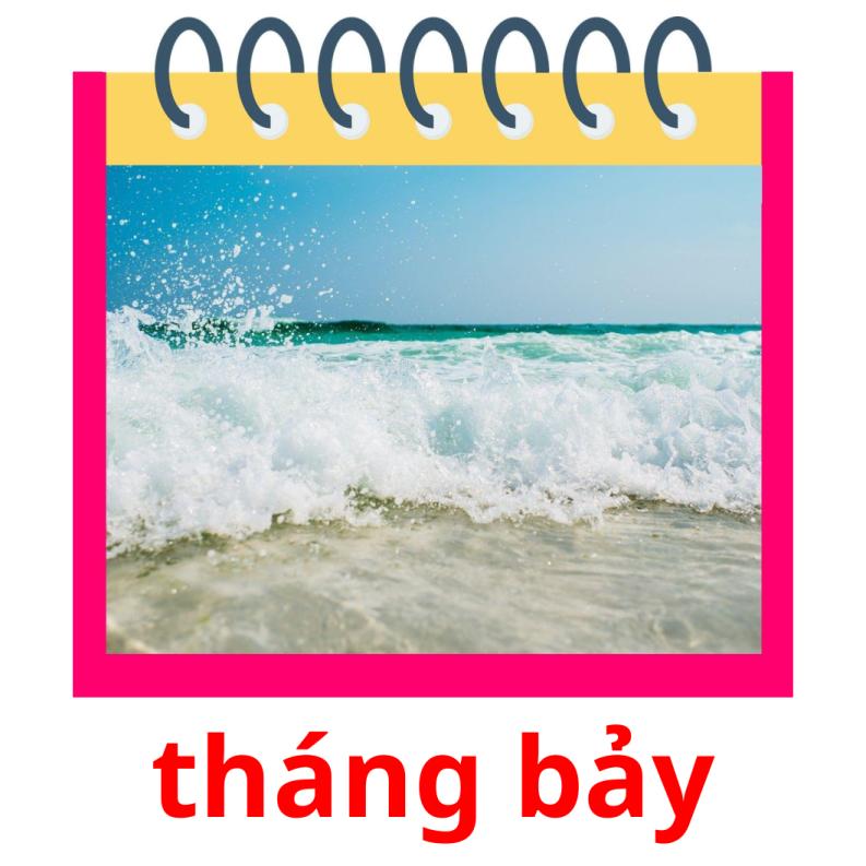 tháng bảy picture flashcards
