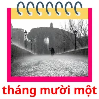 tháng mười một flashcards illustrate