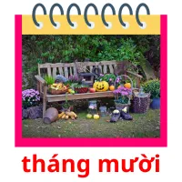 tháng mười flashcards illustrate