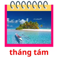 tháng tám flashcards illustrate