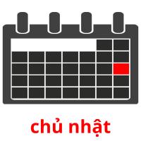 chủ nhật picture flashcards