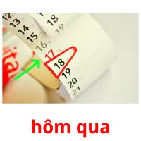 hôm qua picture flashcards