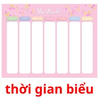 thời gian biểu picture flashcards