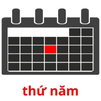 thứ năm picture flashcards