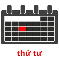 thứ tư picture flashcards