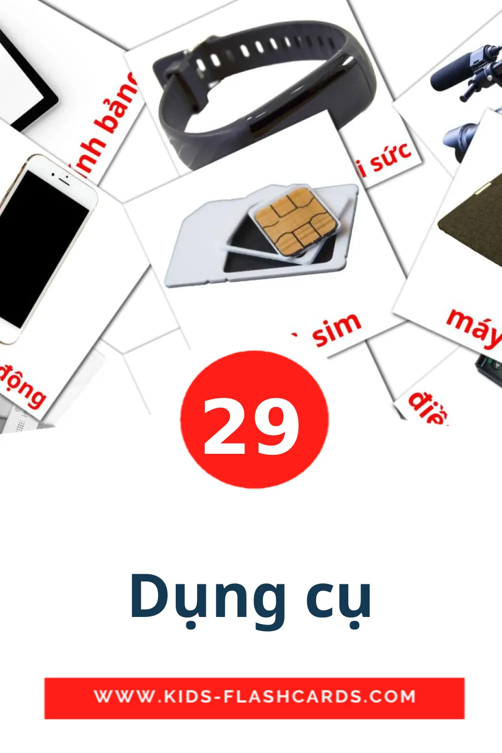 29 Dụng cụ Picture Cards for Kindergarden in vietnamese