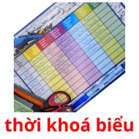 thời khoá biểu flashcards illustrate