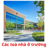 Các toà nhà ở trường flashcards illustrate