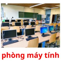 phòng máy tính flashcards illustrate