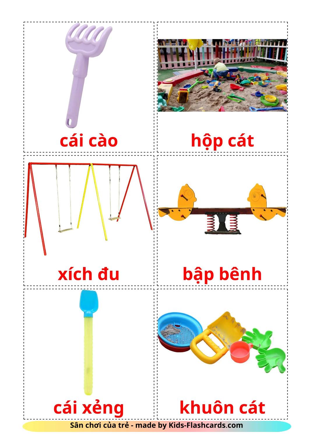 Playground - 14 Free Printable vietnamese Flashcards 