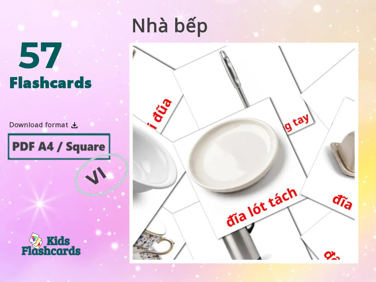 57 FREE Vietnamese Kitchen Flashcards | PDF