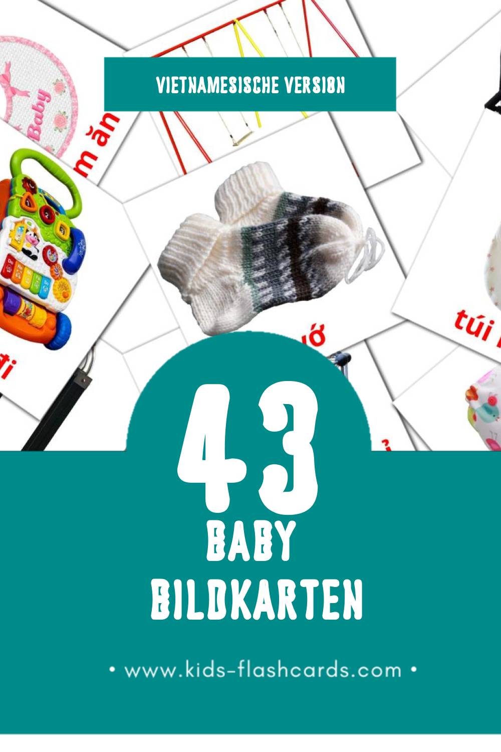 Visual Baybay Flashcards für Kleinkinder (45 Karten in Vietnamesisch)