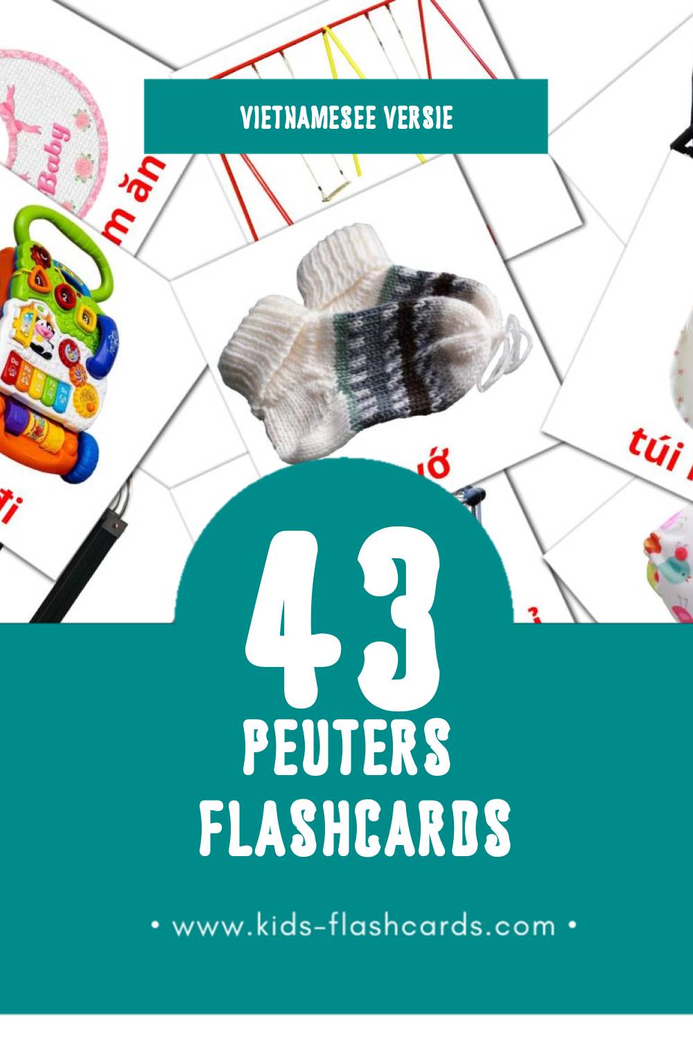 Visuele Baybay Flashcards voor Kleuters (43 kaarten in het Vietnamese)