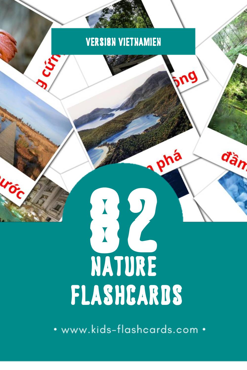 Flashcards Visual Thiên nhiên pour les tout-petits (82 cartes en Vietnamien)