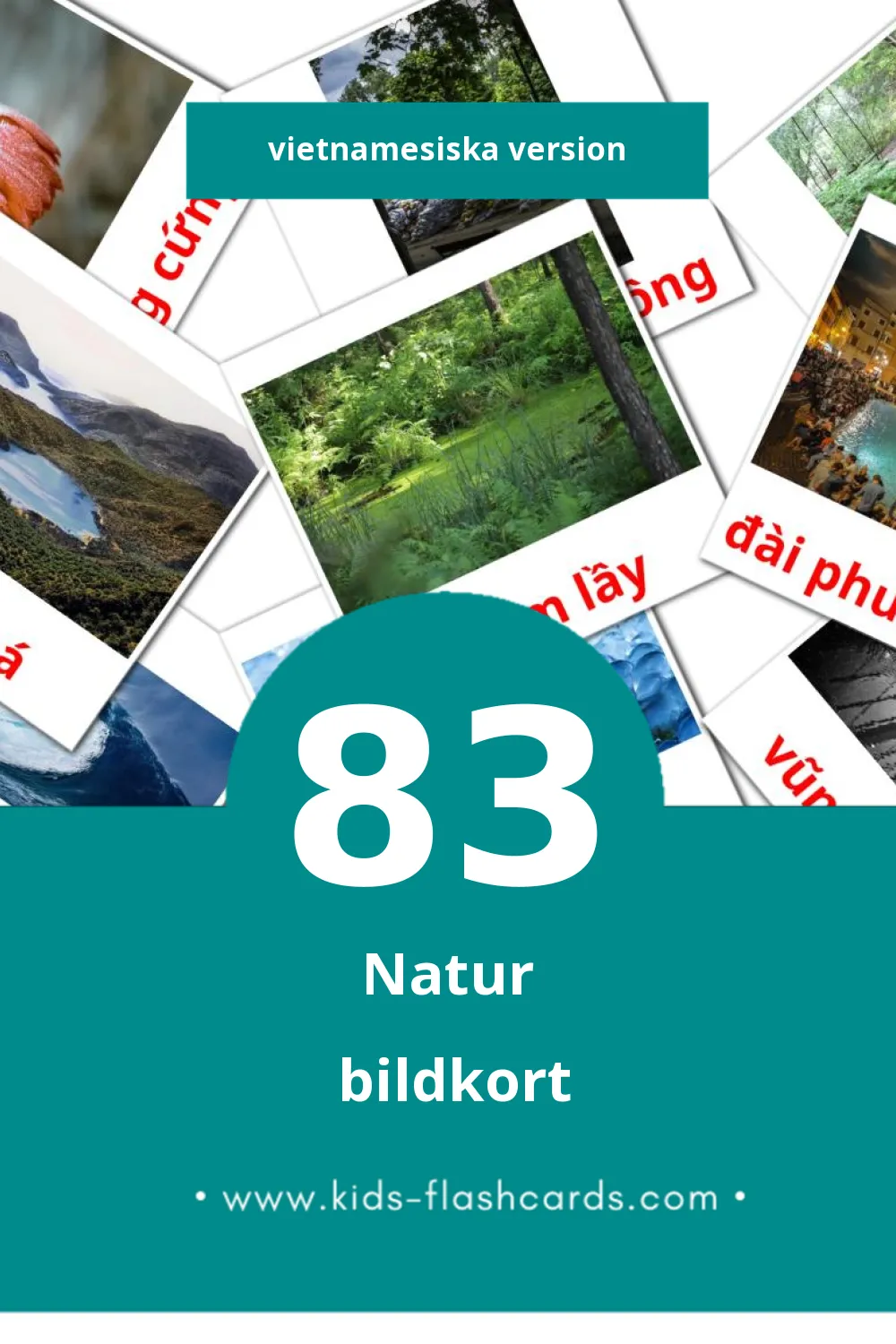 Visuella Thiên nhiên för småbarn (83 bildkort för barn på Vietnamesiska)