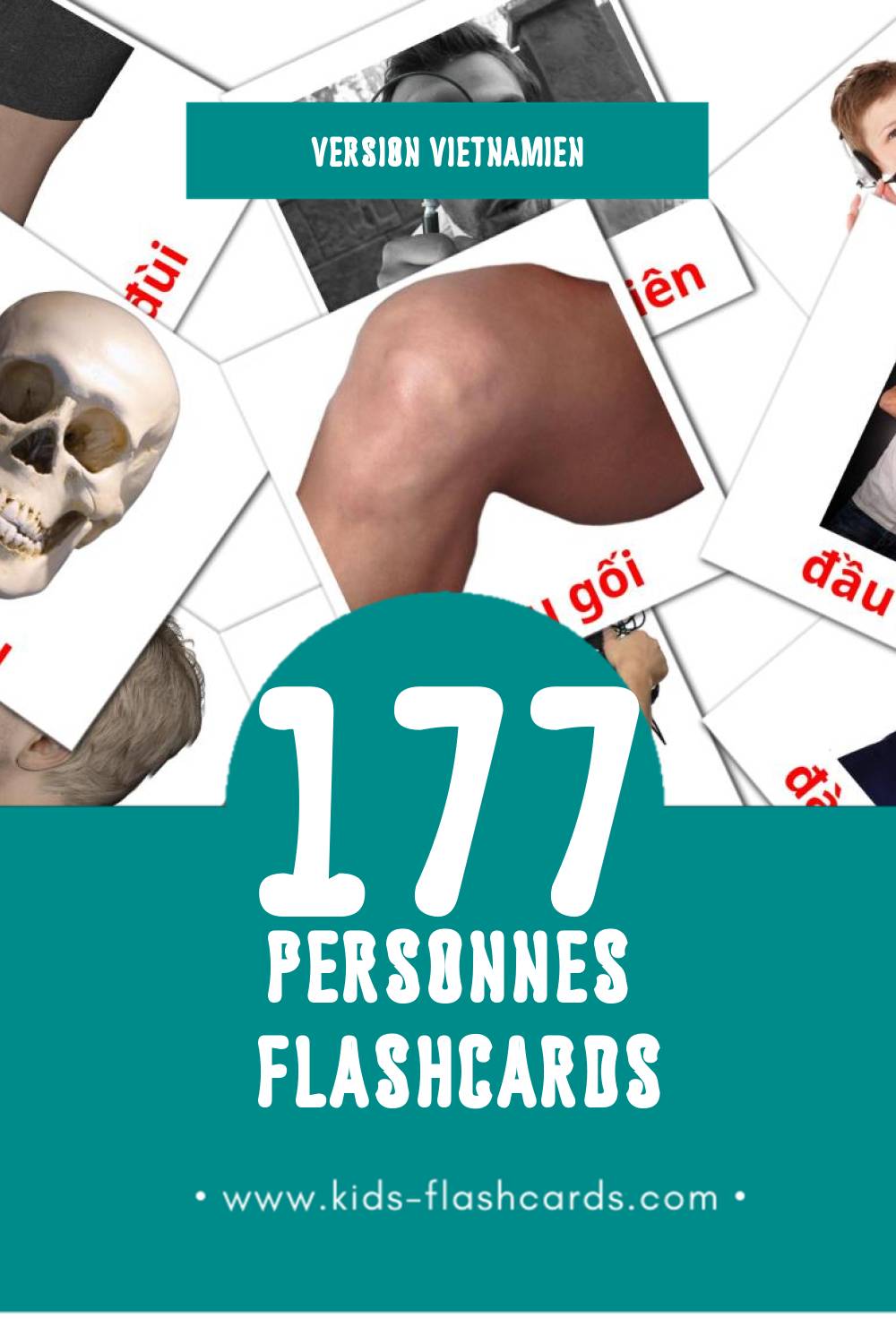 Flashcards Visual Con người  pour les tout-petits (177 cartes en Vietnamien)