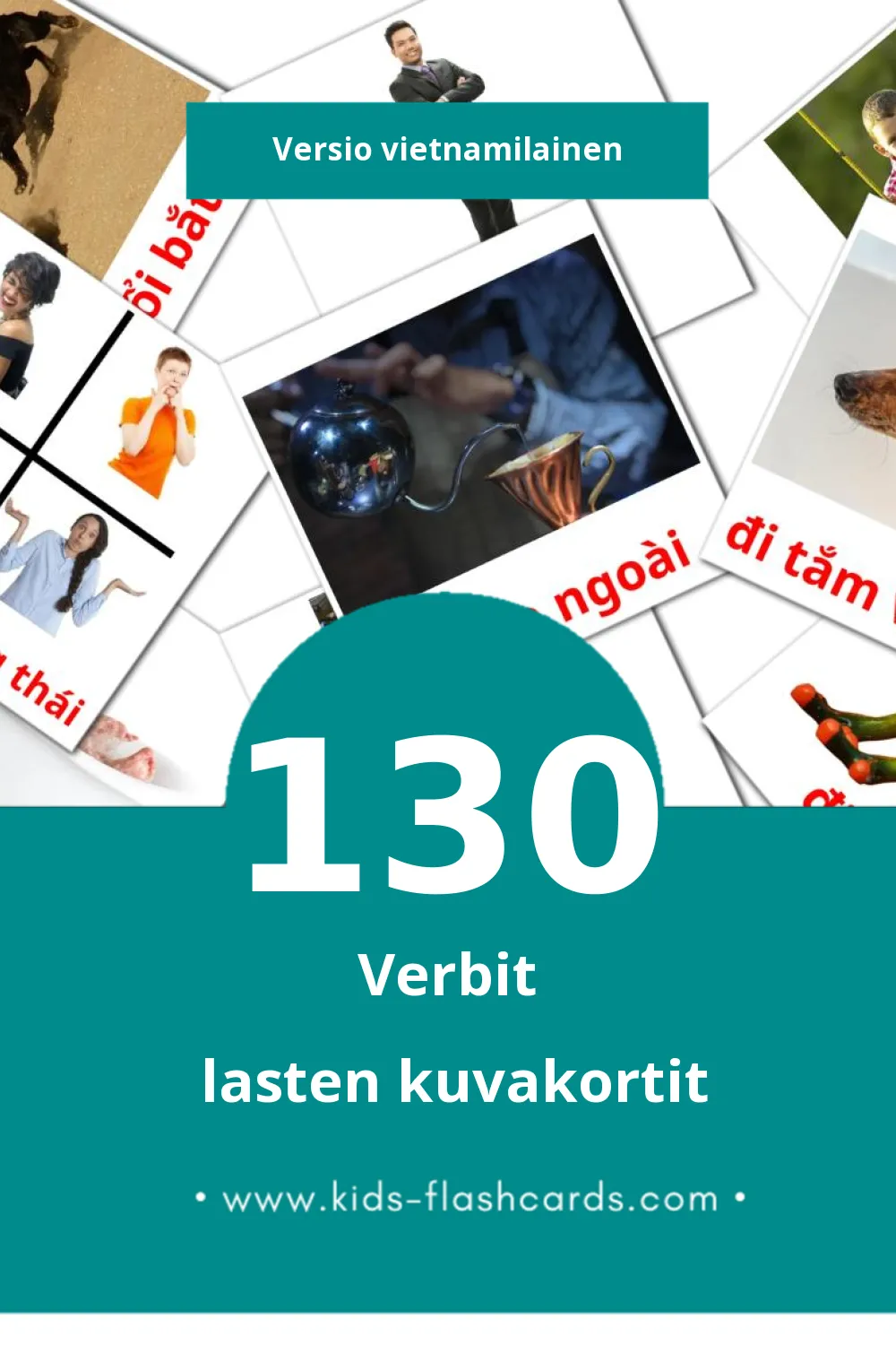 Hoạt động lasten kuvakortit pikkulapsille (130 korttia Vietnamilaiseksi)