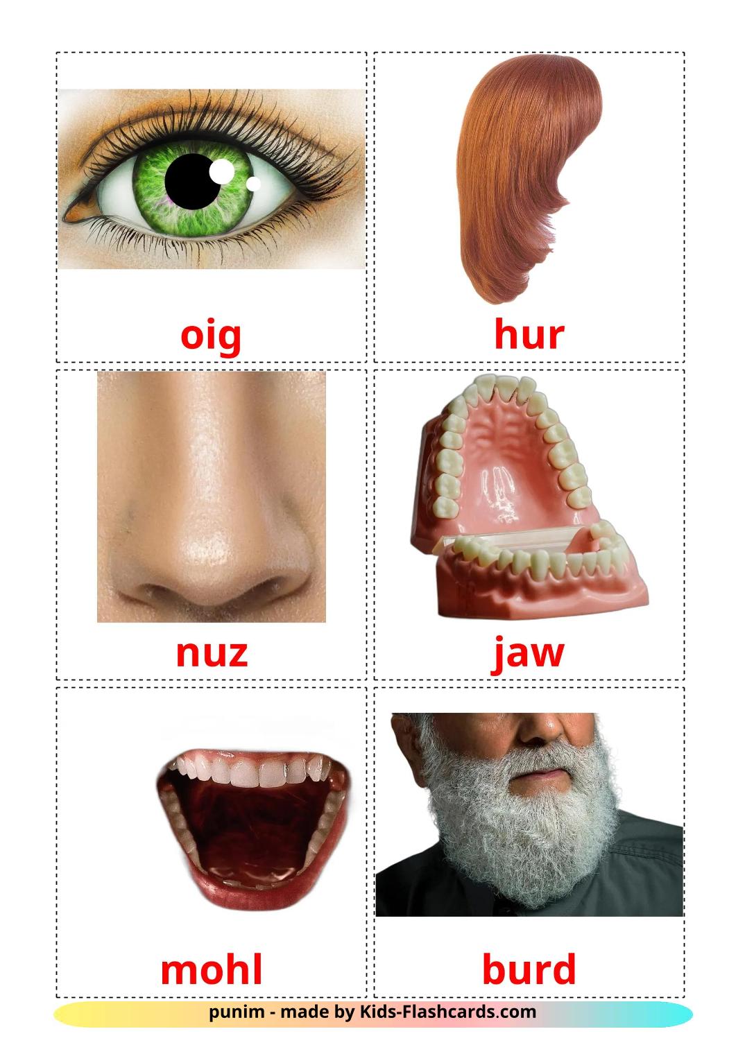 Gezicht - 20 gratis printbare yiddische kaarten