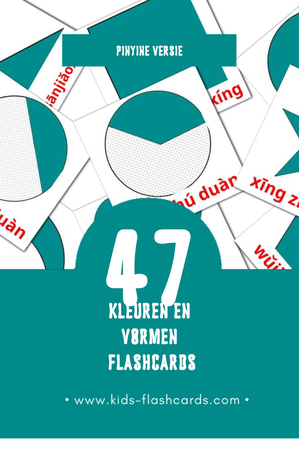 Visuele Shùxué Flashcards voor Kleuters (47 kaarten in het Pinyin)