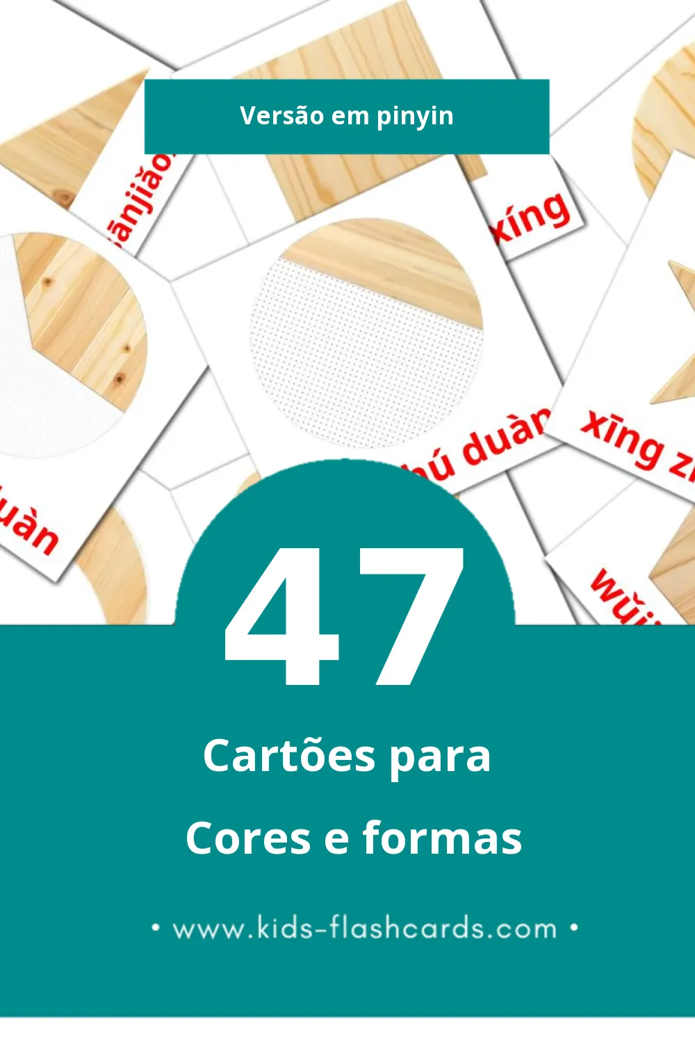 Flashcards de Shùxué Visuais para Toddlers (47 cartões em Pinyin)