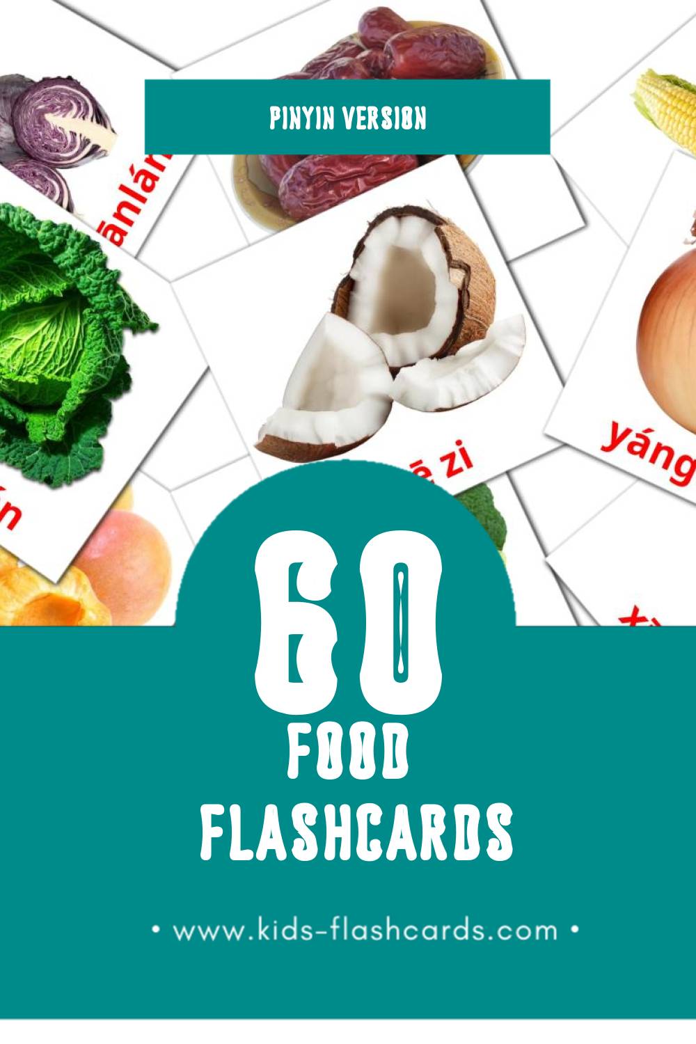 Visual Shíwù Flashcards for Toddlers (60 cards in Pinyin)