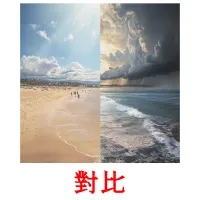 對比 picture flashcards