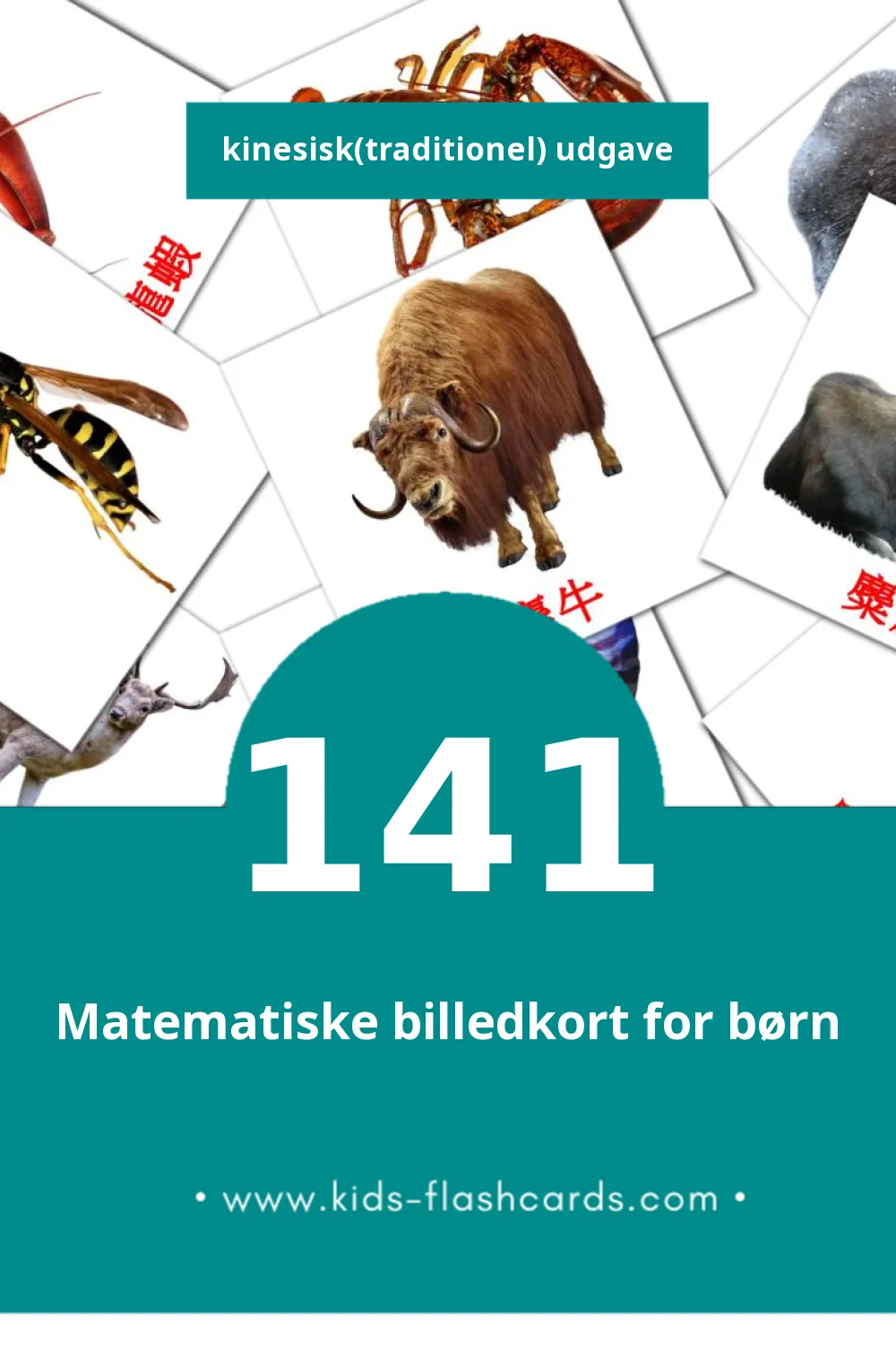 Visuelle billedkort for børn om 叢林動物 til småbørn (141 kort på Kinesisk(traditionel))