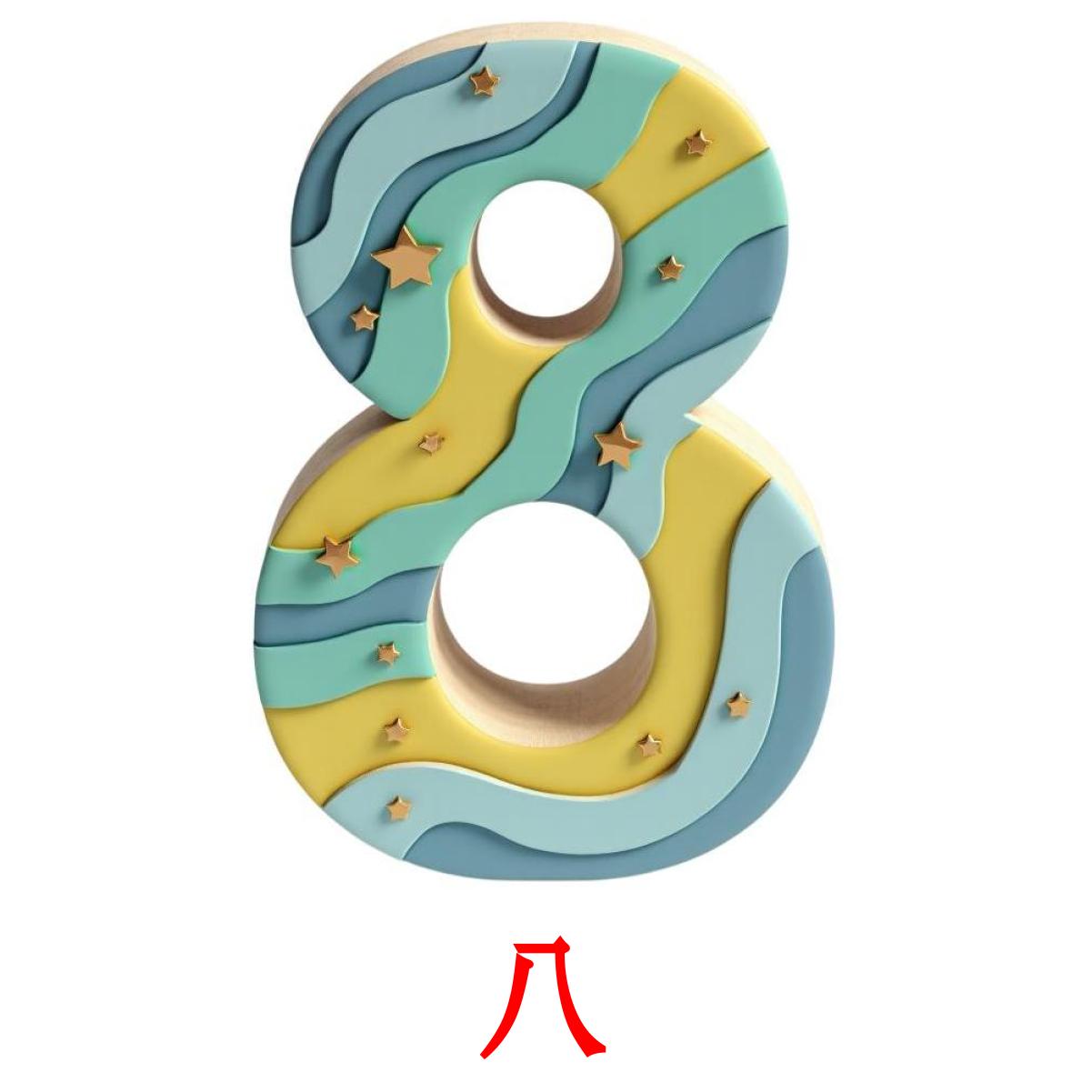 Бесплатная цифра. Chinese numbers PNG.