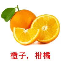 橙子，柑橘 picture flashcards