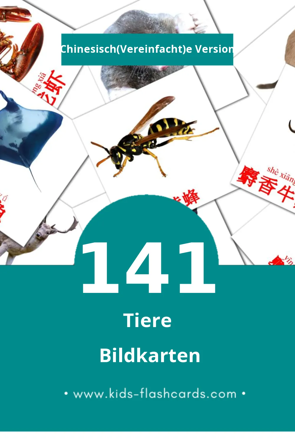 Visual 动物 Flashcards für Kleinkinder (141 Karten in Chinesisch(Vereinfacht))