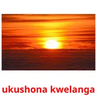 ukushona kwelanga picture flashcards