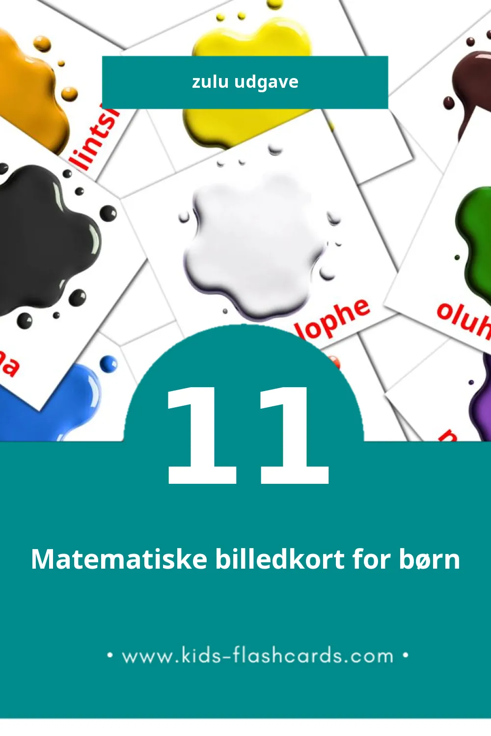 Visuelle billedkort for børn om Imibala Namafomu til småbørn (11 kort på Zulu)