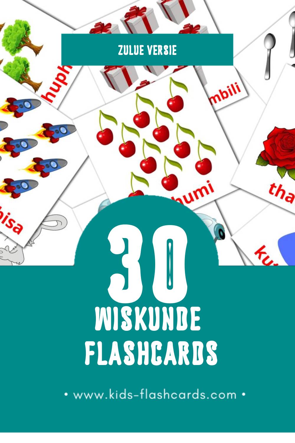 Visuele Izibalo Flashcards voor Kleuters (30 kaarten in het Zulu)