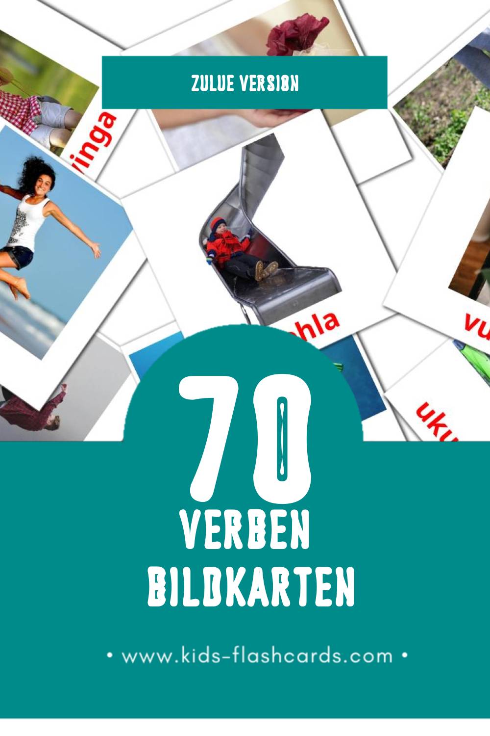 Visual Izenzo  Flashcards für Kleinkinder (70 Karten in Zulu)