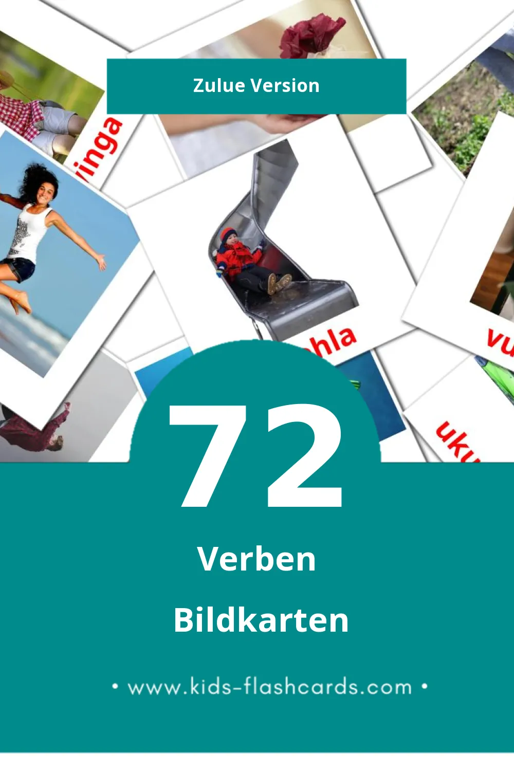 Visual Izenzo  Flashcards für Kleinkinder (72 Karten in Zulu)