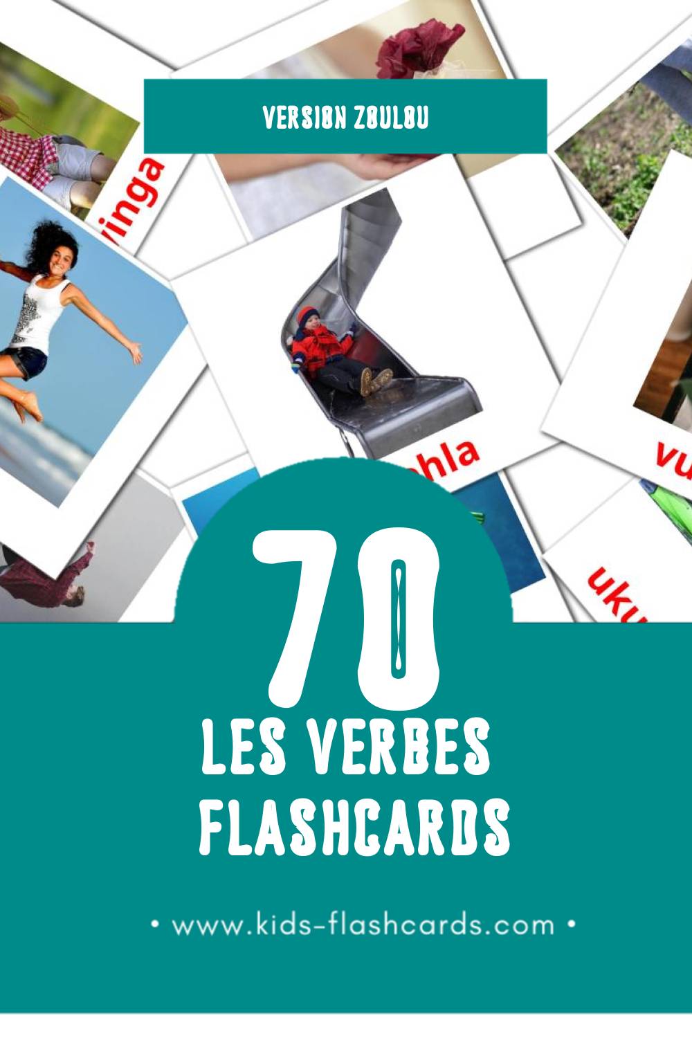 Flashcards Visual Izenzo  pour les tout-petits (70 cartes en Zoulou)