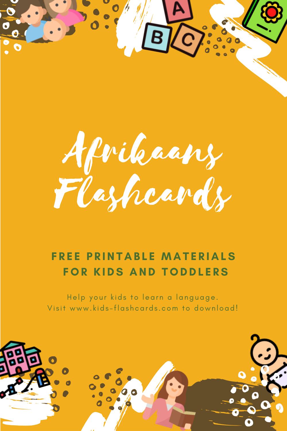 Free Afrikaans Printables
