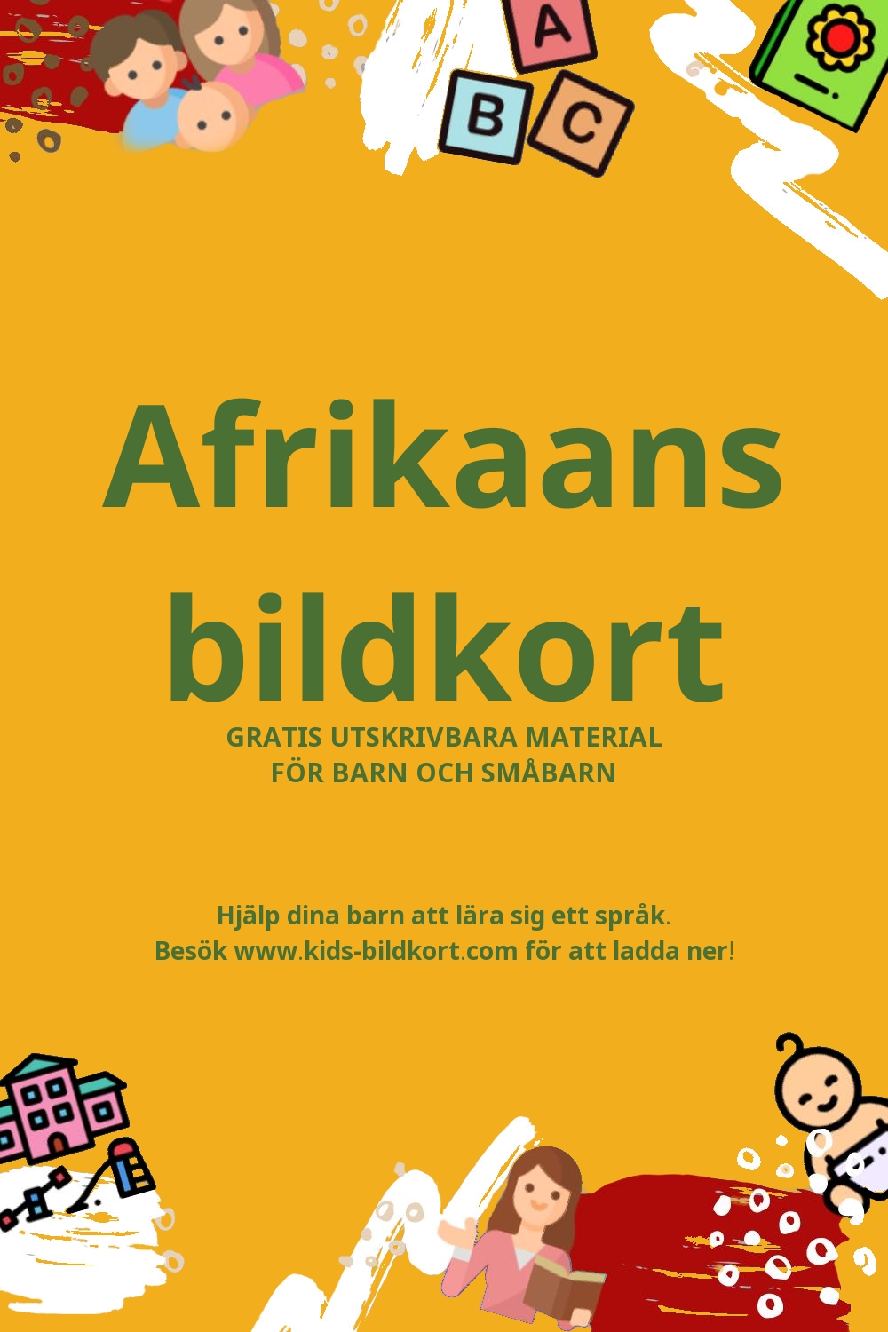 Arbetsblad för att lära sig Afrikaans