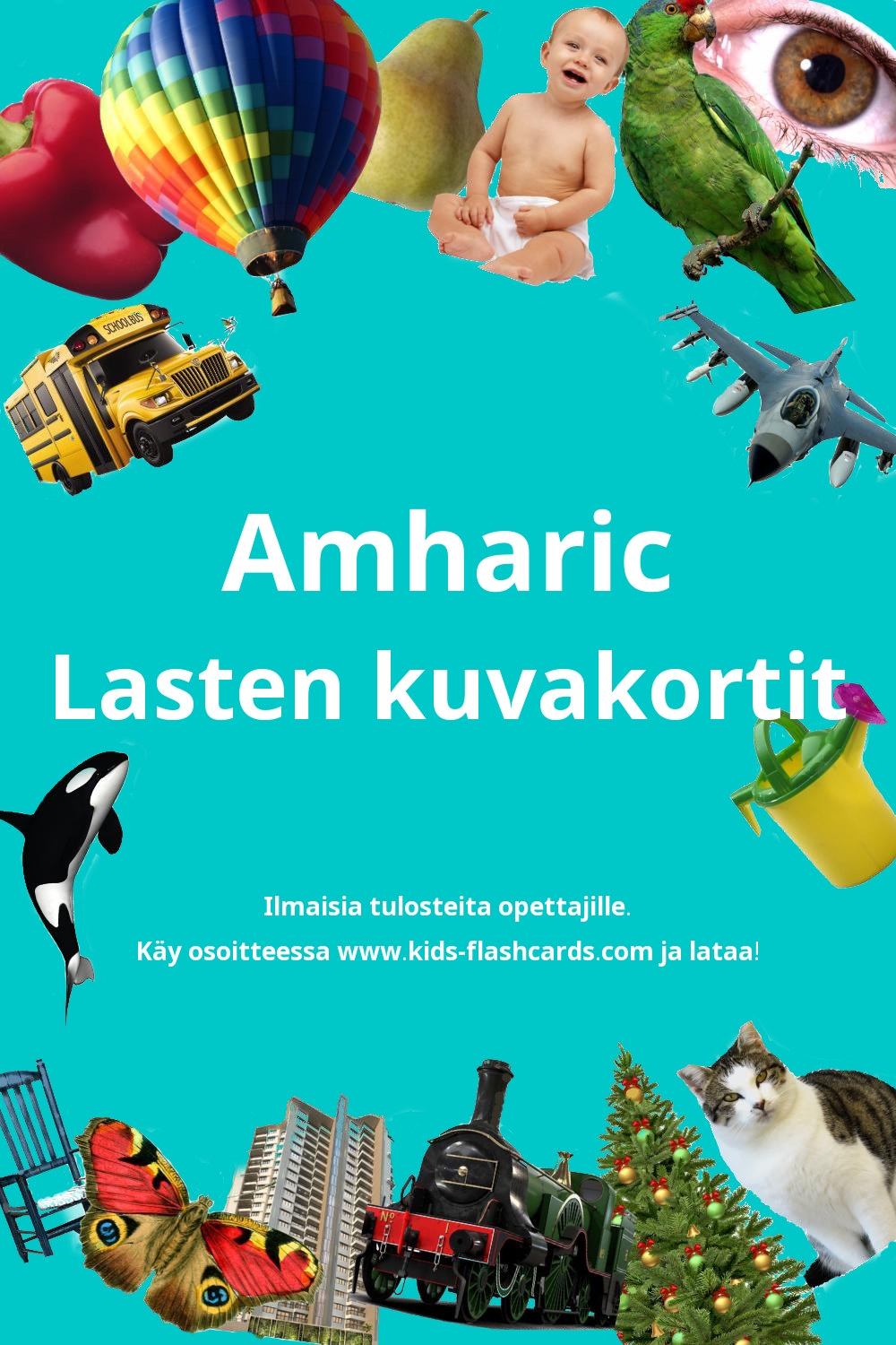 Ilmaisia tulostettavia lasten kuvakortteja Amharic