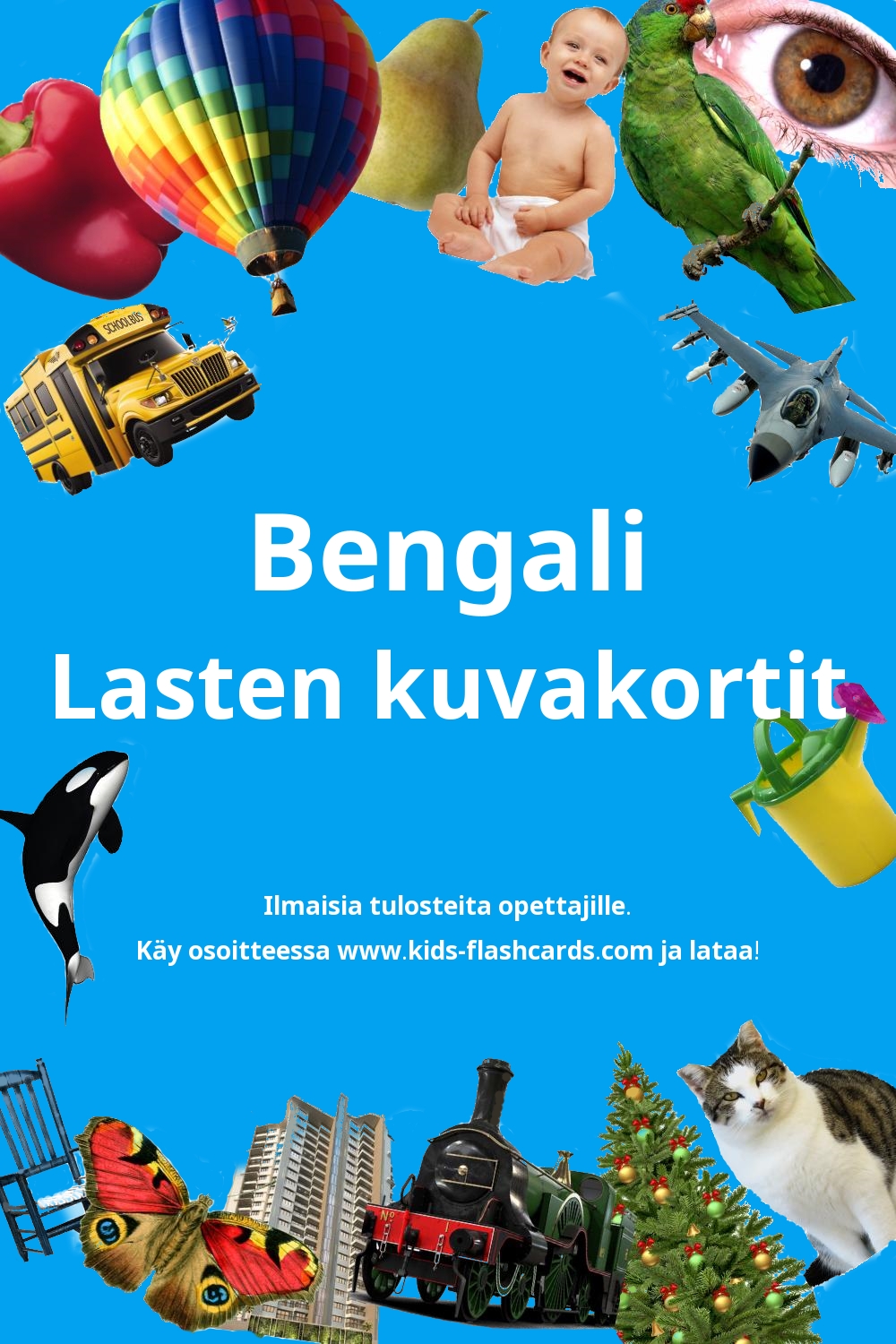 Ilmaisia tulostettavia lasten kuvakortteja Bengali