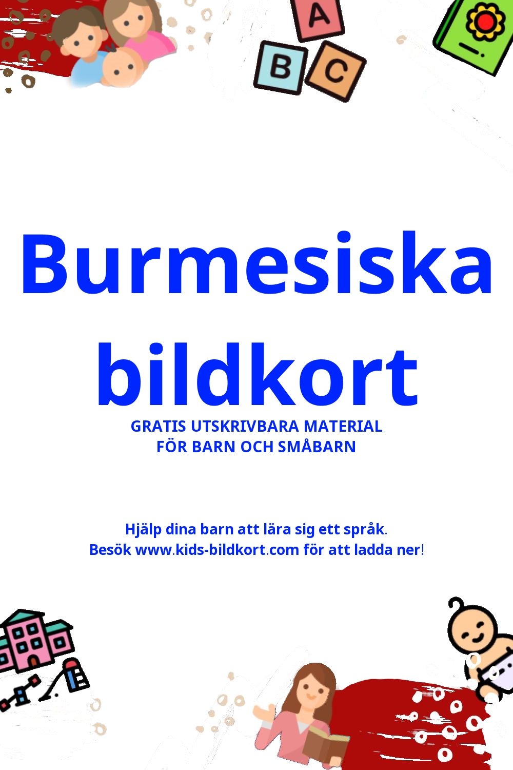 Arbetsblad för att lära sig Burmesiska