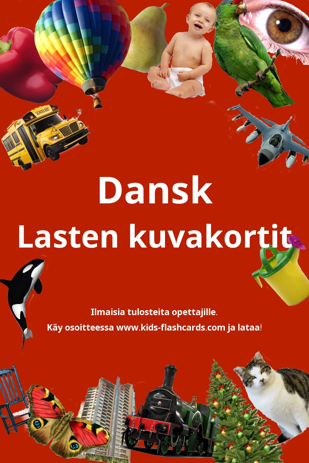 Ilmaisia tulostettavia lasten kuvakortteja Dansk